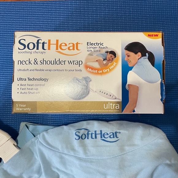 Softheat neck & shoulder wrap - ultra long cord 10ft heat pad - auto shut off - Picture 2 of 5